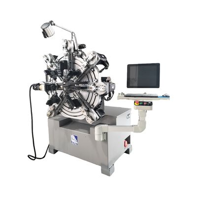 Máquina de fabricação de molas de tensão e torção computadorizada com sistemas de dez e doze eixos