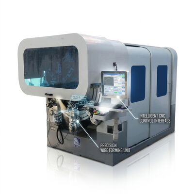 Máquina de moldagem de molas por computador de múltiplos eixos