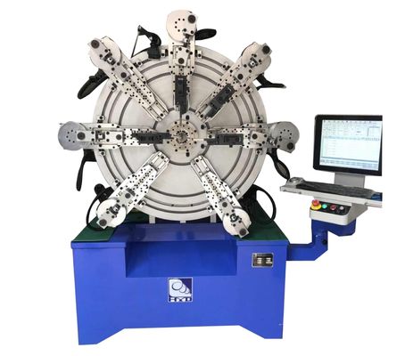 Máquina de enrolamento da mola de torção da tensão do CNC 27KW com sistemas de doze eixos