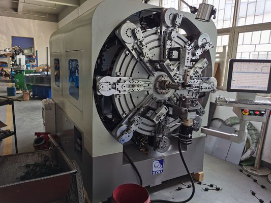 Máquina de enrolamento multifuncional da mola do CNC com sistemas da bobina da rotação do fio
