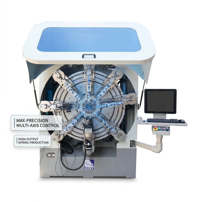 Máquina de moldagem de molas por computador de múltiplos eixos